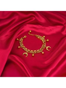 NAITRA - Gold Stainless Steel 18K Gold Plated Statement Bracelet