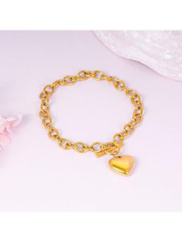 NAITRA - Gold Stainless Steel 18K Gold Plated Statement Bracelet