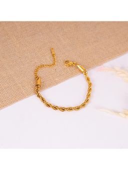 NAITRA - Gold Stainless Steel 18K Gold Plated Statement Bracelet