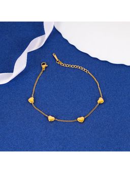 NAITRA - Gold Stainless Steel 18K Gold Plated Statement Bracelet