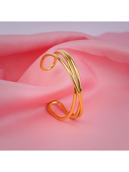 NAITRA - Gold Stainless Steel 18K Gold Plated Statement Bracelet