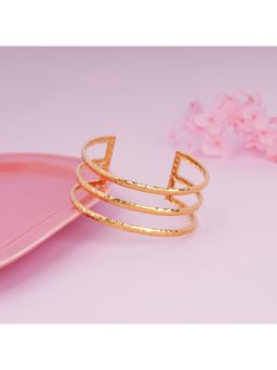 NAITRA - Gold Stainless Steel 18K Gold Plated Statement Bracelet