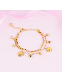NAITRA - Gold Stainless Steel 18K Gold Plated Statement Bracelet