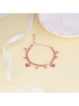 NAITRA - Rose Gold Stainless Steel Rose Gold Plated Statement Bracelet