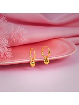 NAITRA - Gold Stainless Steel 18K Gold Plated Statement Pair Of Earrings