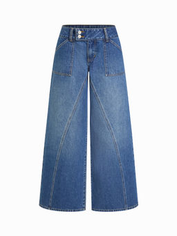 Cider - Denim Low Rise Wide Leg Jeans