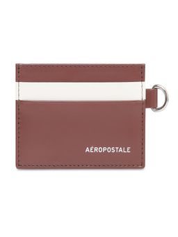 Aeropostale - Men Leather Card Holder - Tan Black