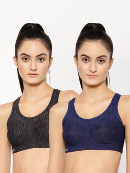 Floret - Wirefree Removable Pads Sporty Bra - Multi-Color