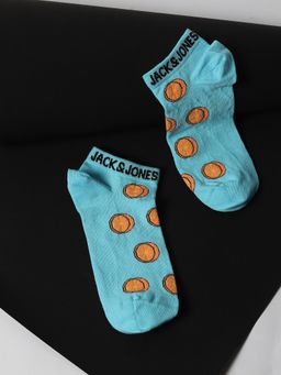 Jack & Jones - Men Printed Blue Socks