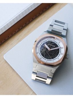 Earnshaw - Drake Automatic Skeleton Silver Round Dial Mens Watch - ES-8142-44