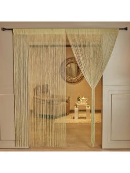 HomeTown - Nora Decorative String Curtain 6.5 Feet In Olive Colour