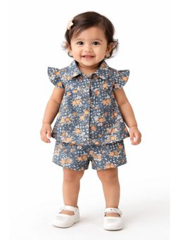 Bloom Up - Grey Baby Top and Shorts