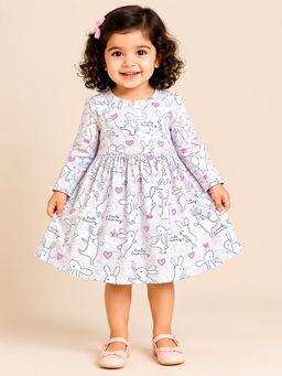 Bloom Up - Girls Printed Frock Dress