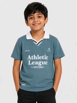 Bloom Up - Boys Blue Polo T-Shirt