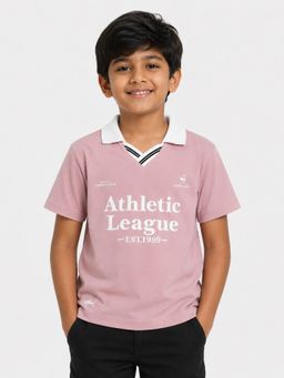 Bloom Up - Boys Pink Polo T-Shirt