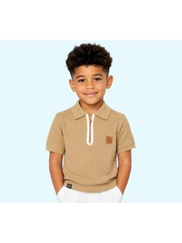 Bloom Up - Brown Polo T-Shirt