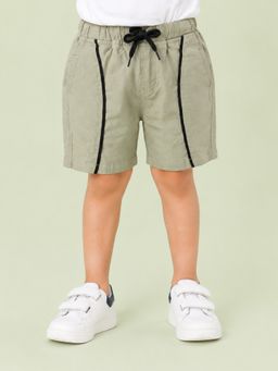Bloom Up - Stone Olive Contrast Shorts