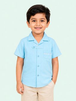 Bloom Up - Sky Blue Casual Shirt