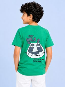 Bloom Up - Green Stay Wild Graphic T-Shirt
