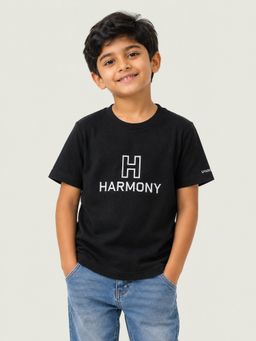 Bloom Up - Black Casual T-Shirt