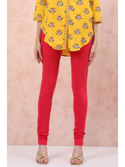 Rangriti - Women Pink Cotton Blend Leggings