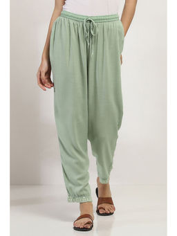 Rangriti - Women Green Viscose Rayon Pant