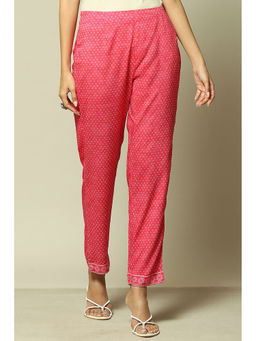 Rangriti - Women Pink Viscose Blend Pant