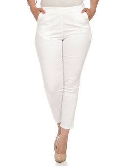Rangriti - Women White Lycra Pant