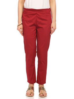 Rangriti - Women Maroon Lycra Pant