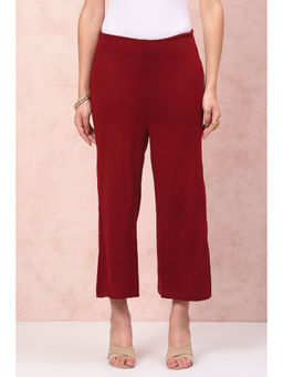 Rangriti - Women Maroon Acrylic Palazzo