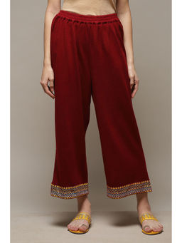 Rangriti - Women Maroon Polyester Palazzo