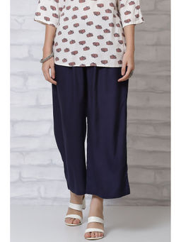 Rangriti - Women Blue Viscose Palazzo