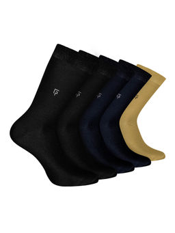 Footprints - Odour Free Organic Cotton Bamboo Men Formal Socks (Pack of 5)