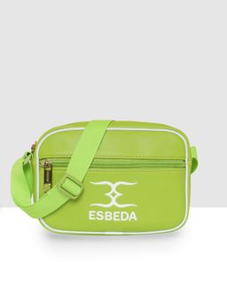 ESBEDA - Parrot Green Colour Small Boxy Sling Bag for Women