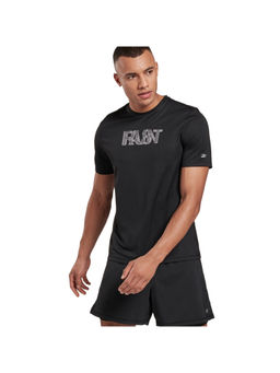 Reebok - Re Ss Graphic Tee Black Running T-Shirt