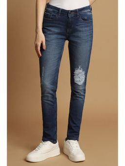 Allen Solly - Women Navy Slim Fit Dark Wash Jeans