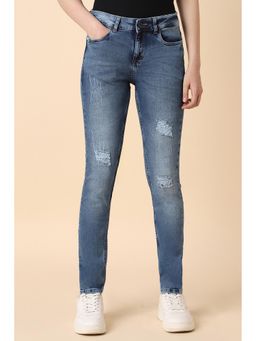 Allen Solly - Women Blue Slim Fit Light Wash Jeans