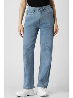 Van Heusen - Women Blue Mid Wash Regular Fit Jeans