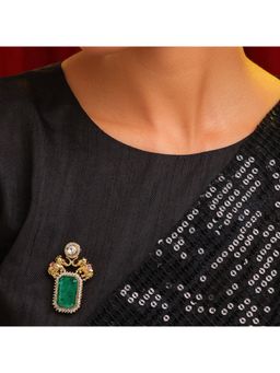 Ruby Raang Studio - Regal Green Brooch