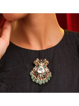 Ruby Raang Studio - Mint Emerald Brooch