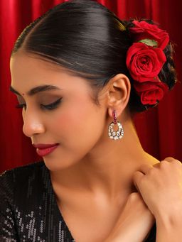 Ruby Raang Studio - Pink Sparkle Drop Earrings