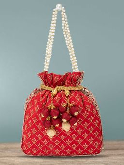 Peora - Potli Bags For Women Evening Bag Clutch Ethnic Bride Purse With Drawstring (P26R)