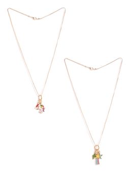 EL REGALO - Necklace for Kids Girls Multi Color (Set of 2)