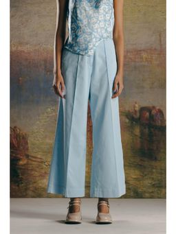 No Grey Area - Blue Wide Twill Pant