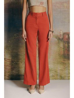 No Grey Area - Rust Bootcut Twill Pant