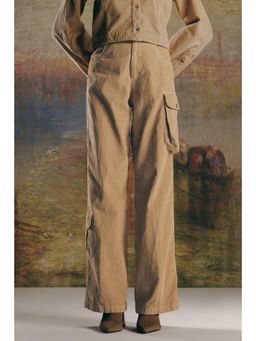 No Grey Area - Beige Corduroy Cargos