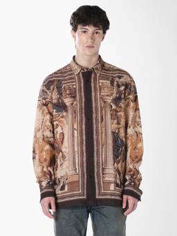 Jack & Jones - Men Brown Printed Cotton Shirt