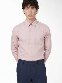 Jack & Jones - Men Pink Printed Cotton Shirt