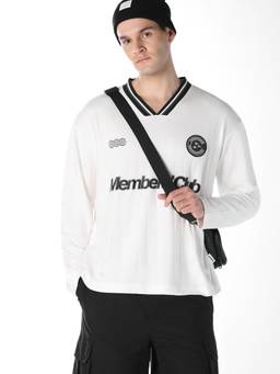Jack & Jones - Men White Typography Cotton Blend Sweatshirt