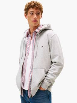 Tommy Hilfiger - Men Grey Solid/Plain Cotton Blend Jacket